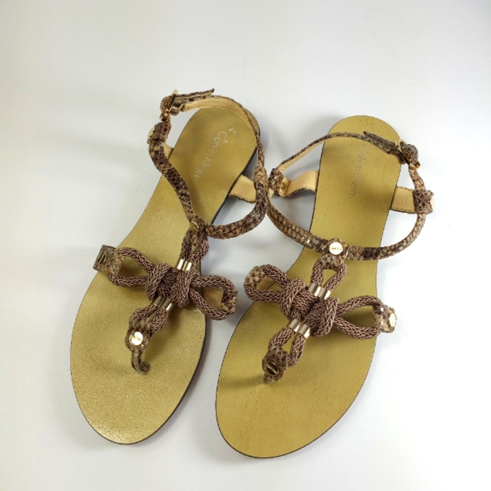 Calvin Klein Python Rope Sandals - image 3